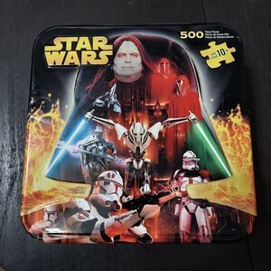 Hasbro STAR WARS 500-piece double-sided Jigsaw Puzzle in Collectible Tin 22"